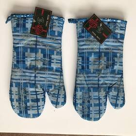 Kitchen 081481501170 Two Sultans Linens Christmas Holiday Oven Mitt Pot Holder Decoration