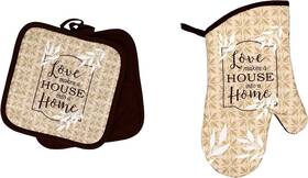 Kitchen 195464040348 3 Pc Oven Mitt And Potholders Inspiration New Home Graducation Decor