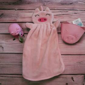 Kitchen 818068077984 Pig Set Silicon Brush Towel 3 Pc Country Farm Cottagecore Gift