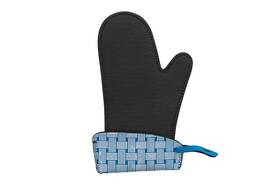 Kitchen Grips 790652202753 Chefs Mitt Large Blueberry/white Woven