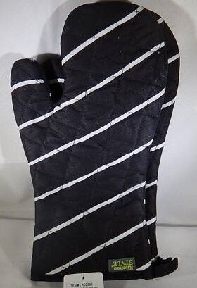 Kitchen Style 064180218860 Black Striped Oven Mitts Pot Holders Baking Home Tf