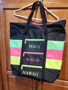 X16t Kitchen Ajw Inc Hawaii Souvenir Neon Shopping/beach Tote 16w