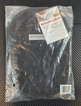 Kitchenaid 028332693691 Asteroid Pot Holder 2-pack Black 6.5-inch X 10-inch