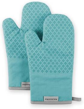 X12.5 Kitchenaid 028332693851 Asteroid Oven Mitt Set 7 Inch Aqua Sky 2 Piece