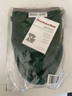 Kitchenaid 028332736268 Emerald Green Set Of 2 Mini Oven Mitts Inch Brand New Sealed Package