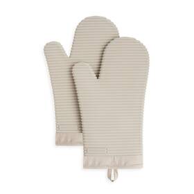 Kitchenaid 028332736893 Ribbed Soft Silicone Oven Mitt Set 7 Inch X13 Milkshake 2 Count