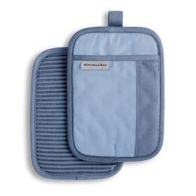 Kitchenaid 028332768078 Beacon -tone Non-slip Pot Holder Set Blue Velvet/blue Heaven 7 Inch X10 2 Piece