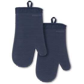 Kitchenaid 028332799232 Ribbed Soft Silicone Oven Mitt 2-pack Set Ink Blue 7.5 Inch X13