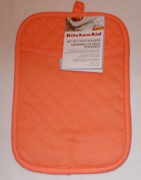 Kitchenaid 028332799317 Set Of 2 100% Cotton Pot Holders 7 Inch X 10 Bird Paradise Asteroid