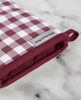 Kitchenaid 028332799867 Gingham Oven Mitt 2-pack Set 7 Inch X 13