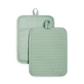 Kitchenaid 313013090051 Ribbed Soft Silicone Pistachio Green Pot Holder Set 2-pack