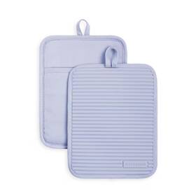 Kitchenaid 313022998959 Ribbed Soft Silicone Lavender Cream Purple Pot Holder Set 2-pack