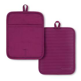 Kitchenaid 445002819824 Ribbed Soft Silicone Beet Pot Holder Set 2-pack