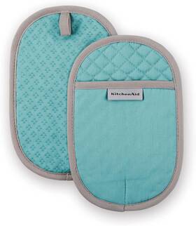 Kitchenaid 445018160156 Asteroid Pot Holder 2-pack Set Aqua 6.5 Inch X10