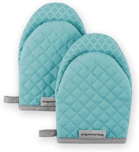 Kitchenaid 705353384509 Asteroid Mini Oven Mitt 5.5 Inch X8 Aqua 2 Count