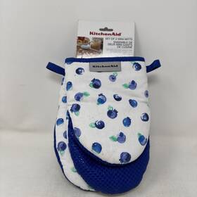 Kitchenaid 769924647417 2 Mini Mitt Set Pot Holders Red 100% Cotton