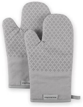 O2010054tdkaa2062 Kitchenaid Asteroid Oven Mitt Set 7 Inch X12.5 Grey 2 Piece Gray
