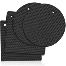 Kitchenatics 727156821937 Trivets For Hot Dishes Silicone Pots And Pans Pads
