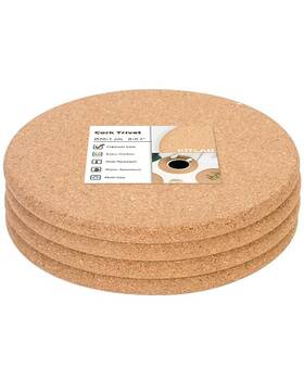 67546455 Kitlab Cork Trivet 4 Pack High Density Thick Trivets For Hot Dishes 8 Inch Heat