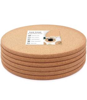 67546469 Kitlab Cork Trivet 6 Pcs High Density Thick Trivets For Hot Dishes 10 Inch Heat Re