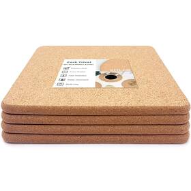 Ktlbct16 Kitlab Cork Trivet 4 Pcs High Density Thick Square Trivets For Hot Dishes 8 I