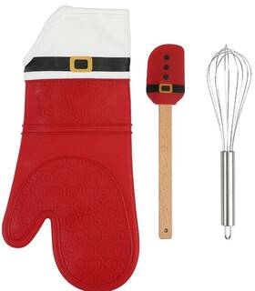 Kohls 840028354033 Kohl S Christmas Santa Oven Mitt Spatula Whisk 3 Piece Set Free Shipping