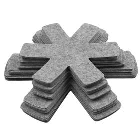 724067-4s24p Komvzyl 40 Pcs Pot Pan Protectors 5 Sizes Cookware Dividers Stacking Separators Gray