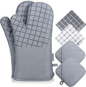 Koroda Oven Mitts And Pot Holders Sets 550 F High Heat Resistant