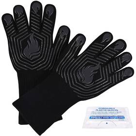 1472 Kuwani 750110322881 Bbq Gloves F Fireproof Mitts Silicone Non-slip Washable Oven Kitchen G