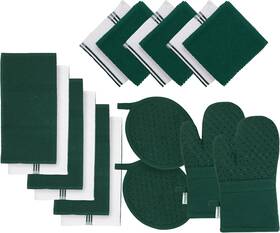 Lane Linen 445006082088 Dish Towels And Dishcloths Sets - 16 Pc Kitchen Mitts Pot Holders