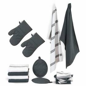 Lane Linen 840399773761 Kitchen Towels And Dishcloths Sets - 16 Pc Essentials For New Home H