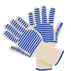 Large-001 Armors Gloves Bbq Oven Long Blue Pair Heat Resistant With