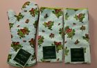 Laura Ashley Strawberry Toss Set Of 4 Kitchen Towels Silicone Oven Mitt Nwt 022143528036