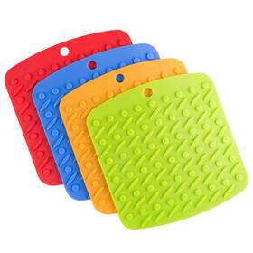 Lavish Home 191344122616 Silicone Pot Holder Trivet Mat Jar Opener Spoon Rest And Garlic Peeler -