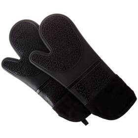 69-08-b Lavish Home Silicone Oven Mits Extra Long Professional Quality Heat Resistant With