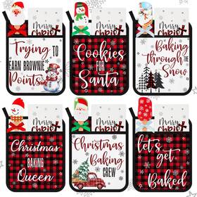 Layhit-ujdm9138rf Layhit 18 Pcs Pot Holders With Silicone Spatulas Funny Baking Theme Gift