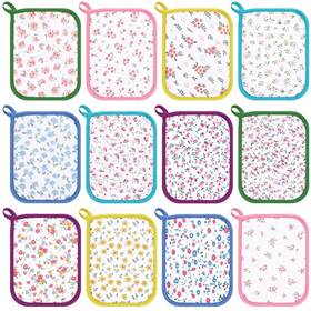 Shu-layhit-3211 Layhit 12 Pcs Valentines Day Floral Pot Holders Flowers For Kitchen Cotton Cute Oven