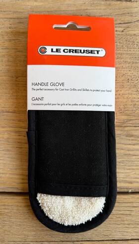 Le Creuset 630870005654 100% Cotton Handle Glove Black New