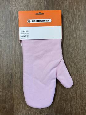 Le Creuset 630870248471 Inch Chiffon Pink 100% Cotton Canvas 14 Oven Mitt Pot Holder Nwt Fabric