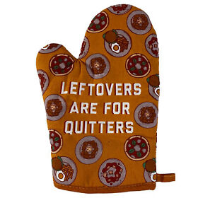 021leftoversforquittersma Leftovers Are For Quitters Oven Mitt Funny Hungry Meal Cook Chef Kitchen Glove