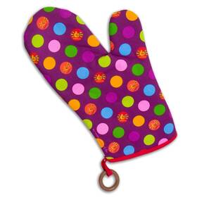 72785 Leftys The Left Hand Store Purple With Dots Oven Mitt For