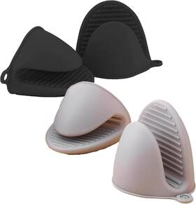 Mitts001 Lekayihu 2 Pairs Mini Silicone Oven Mitts Heat Resistant Pinch Mitt Gloves Potholders