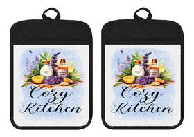 Dz424dph Liberty Flags And Gifts Dz053dph Cozy Kitchen Spices Farmhouse Country Pot Holders Oven Mitt Linen Towel
