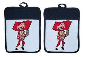 Dz147dblsph Liberty Flags And Gifts Ohio State Buckeyes Brutus Pot Holder Oven Mitts Hot Pad Linen Towel Dz146dph