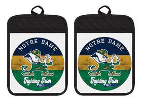 Dz308dblsph Liberty Flags And Gifts Notre Dame Irish Pot Holder Oven Mitts Hot Pad Linen Towel Kitchen Dz308dph