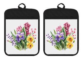 Dz354dph Liberty Flags And Gifts Dz354sph Pot Holders Oven Mitts Hot Pad Linen Towel Wild Flowers Gift Kitchen