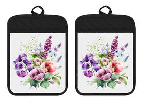Dz355dph Liberty Flags And Gifts Pot Holders Oven Mitts Hot Pad Linen Towel Wild Flowers Kitchen