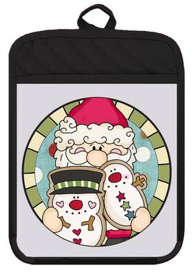 Xdz030sph Liberty Flags And Gifts Xdz022sph Pot Holder Oven Mitt Hot Pad Christmas Santa Snowman Tree Kitchen