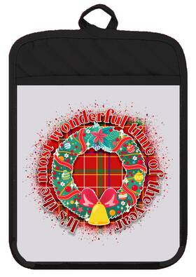 Xdz075sph Liberty Flags And Gifts Pot Holder Oven Mitt Hot Pad Christmas Snowman Wreath Holiday Kitchen