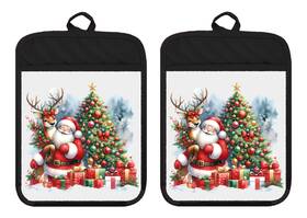 Xdz022dph Liberty Flags And Gifts Xdz083dph Pot Holders Oven Mitts Linen Towel Christmas Santa Reindeer Tree Gift